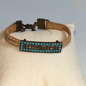 Tommassini Cognac & Turquoise Crystal Bracelet